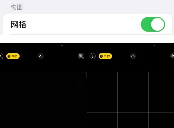 中堂镇苹果手机维修网点分享iPhone如何开启九宫格构图功能