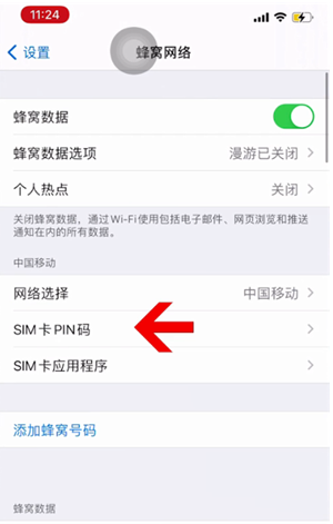 中堂镇苹果14维修网分享如何给iPhone14的SIM卡设置密码 